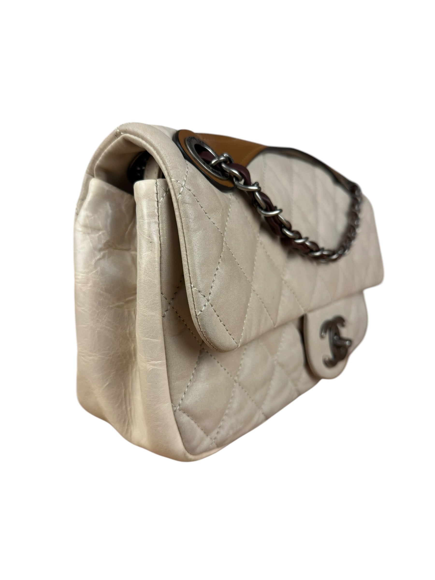 Chanel Beige Iridescent In-The-Mix Flap Bag 2011