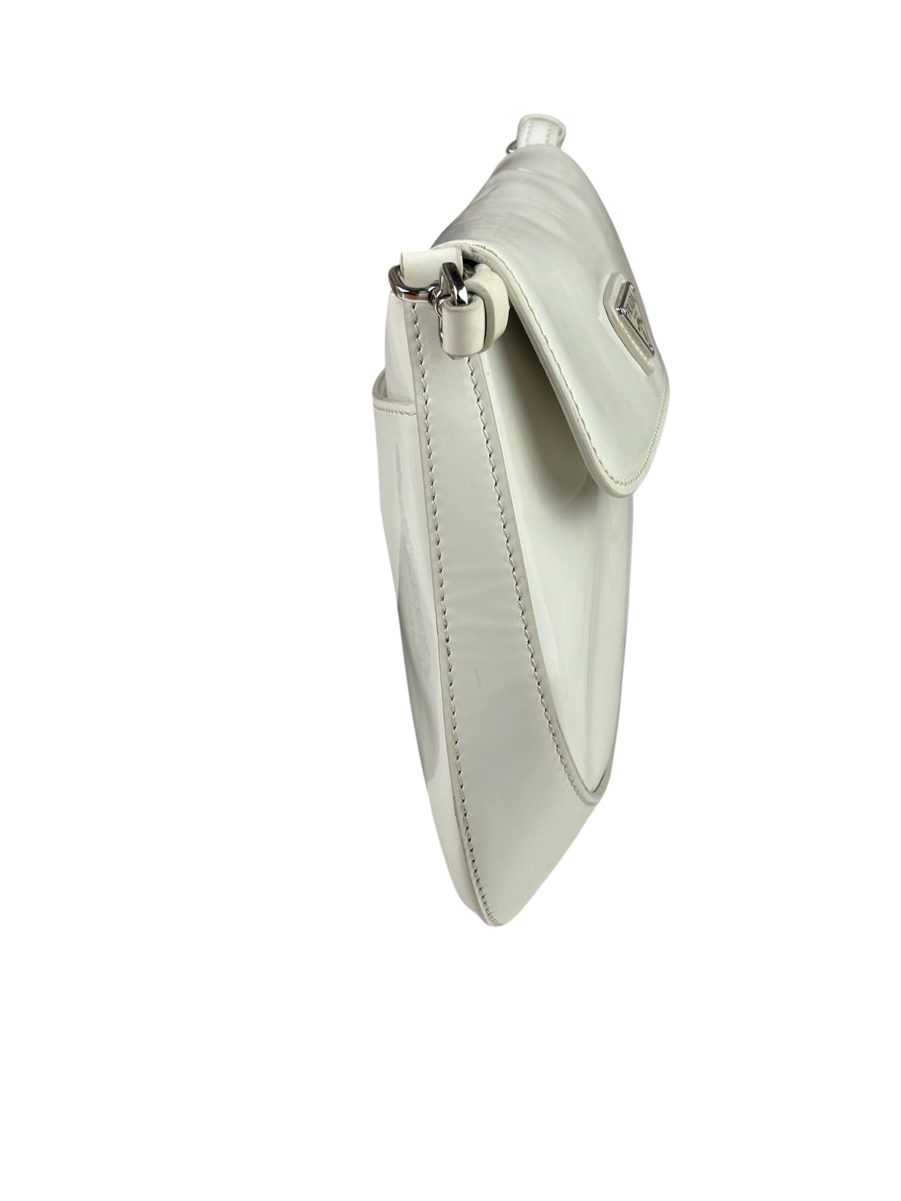 Prada White Cleo Shoulder Bag
