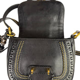 Gucci Black Leather Snaffle Bit Shoulder Bag