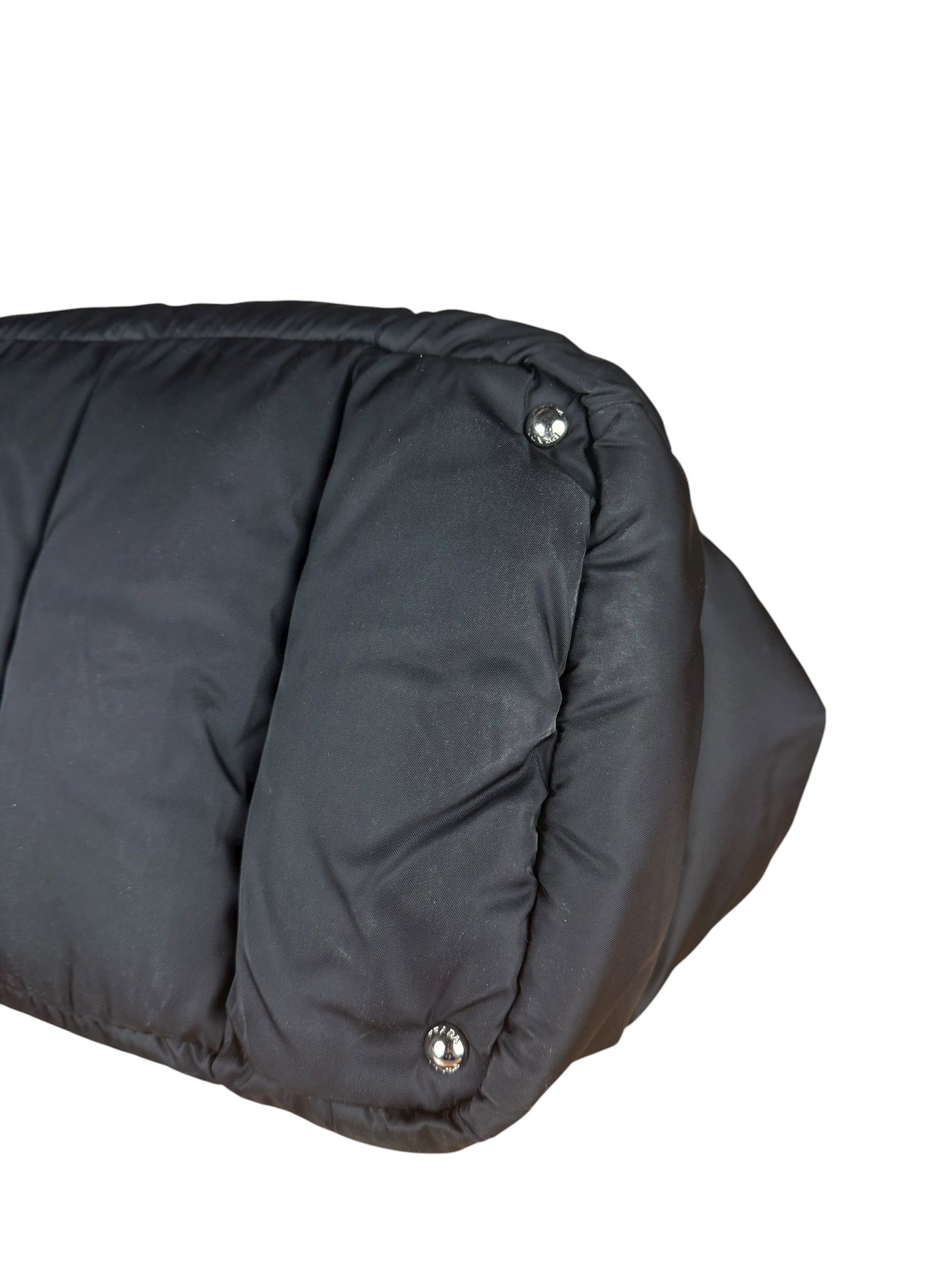 Prada Black Quilt Bomber Duffle Bag