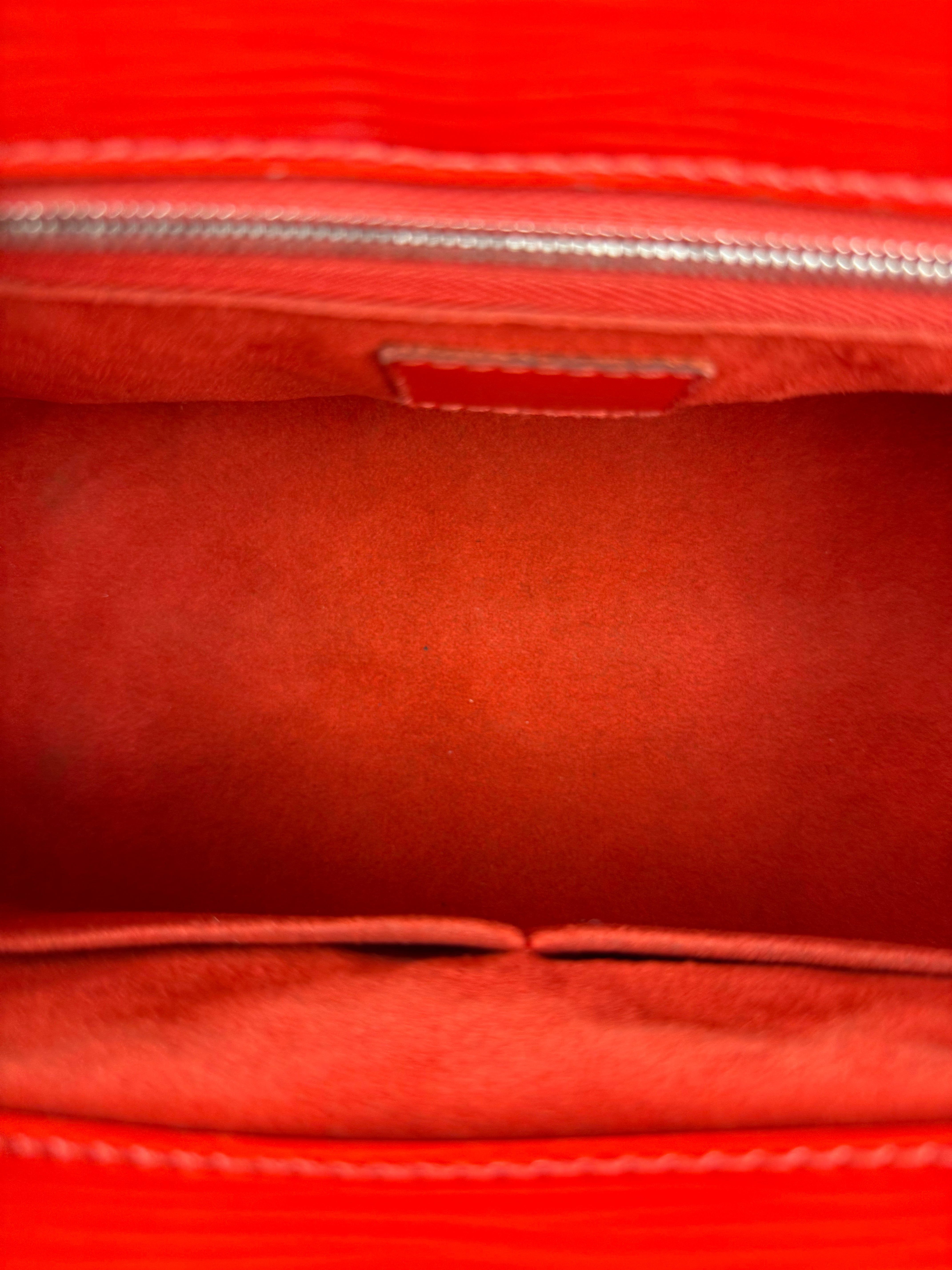 Louis Vuitton Red Epi Marly BB Handbag (No Strap)