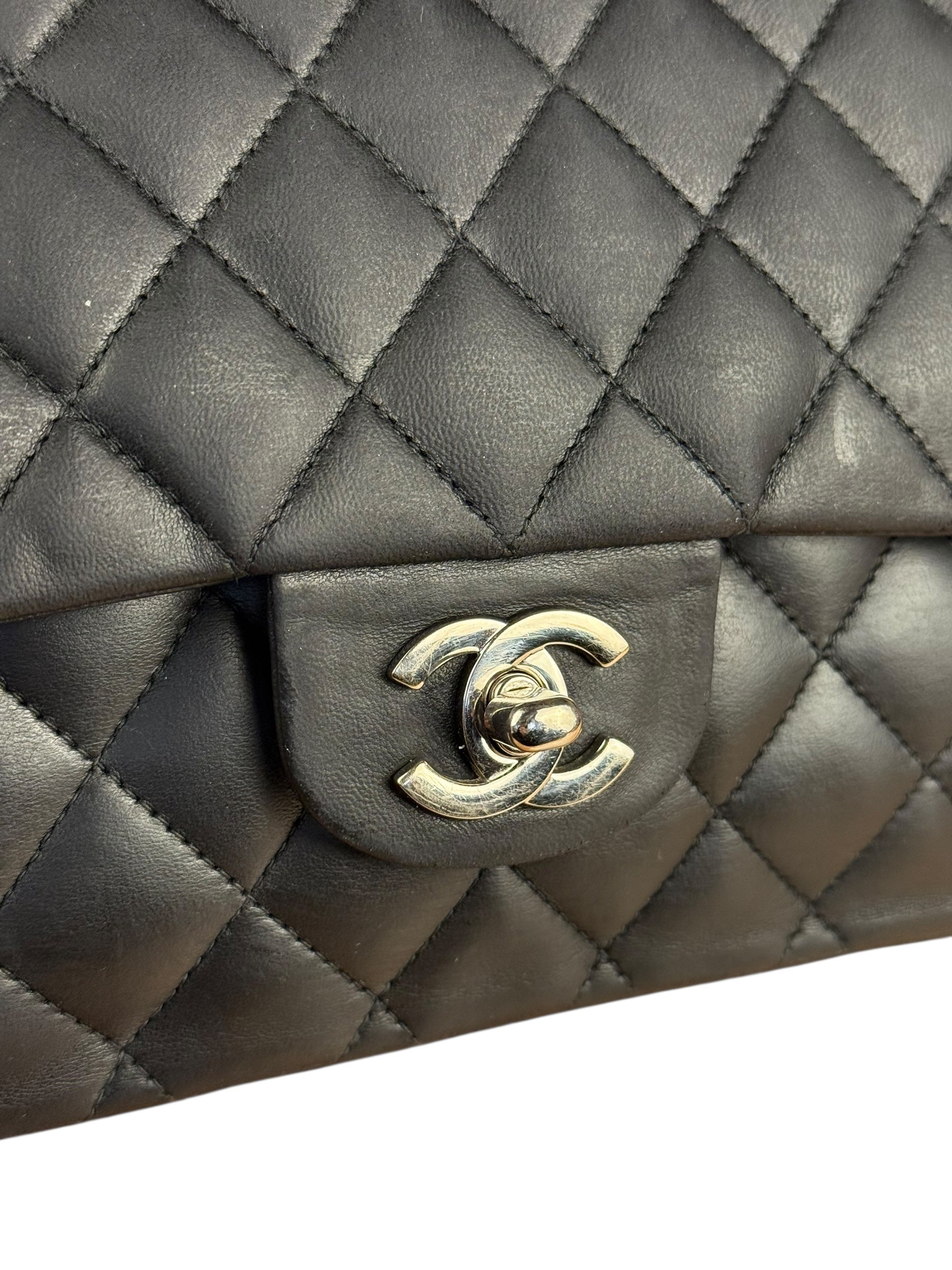 Chanel Classic Quilted Black Double Flap Bag 2003
