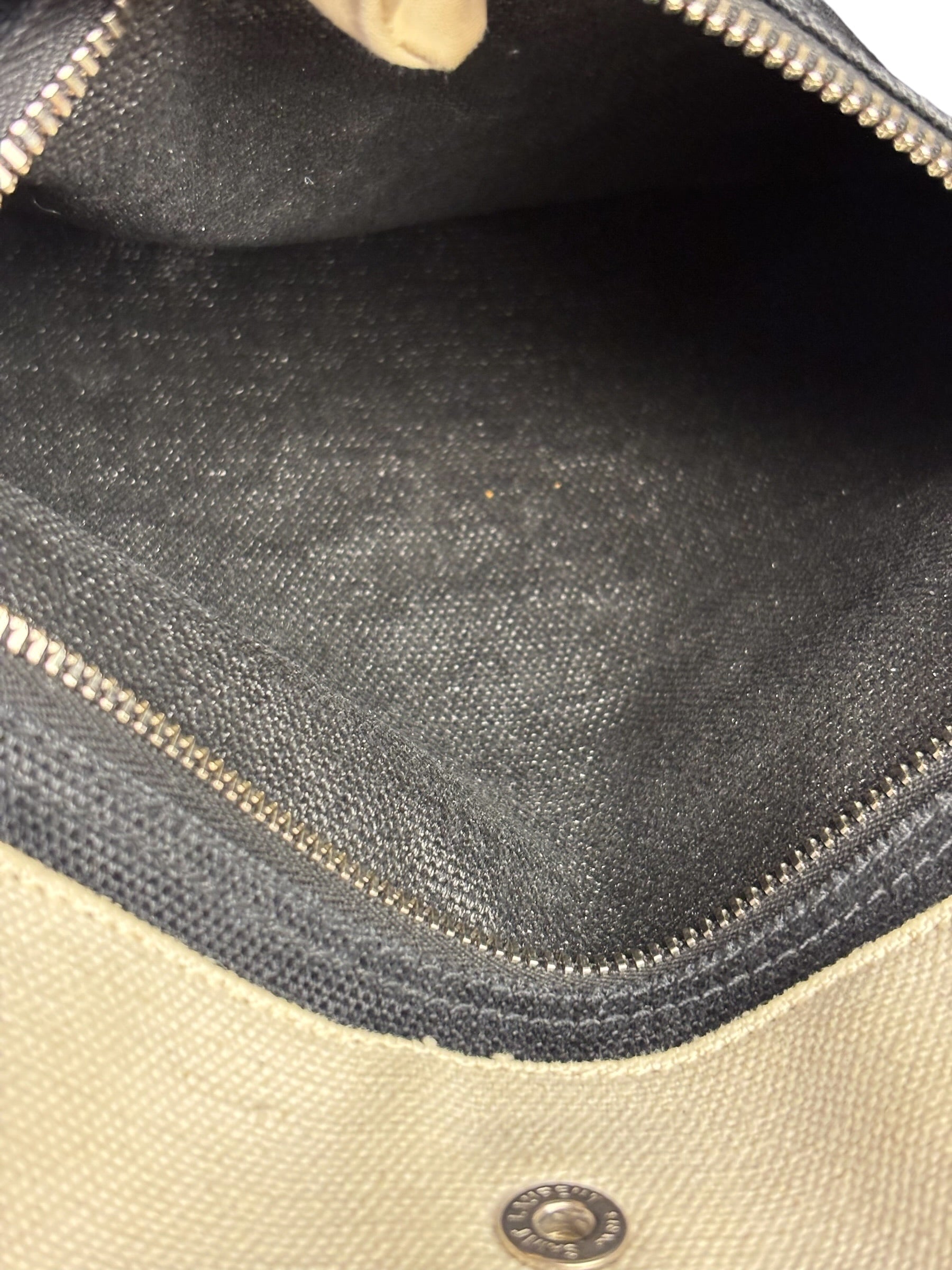 Saint Laurent Beige/Black Rive Gauche Canvas Tote Bag