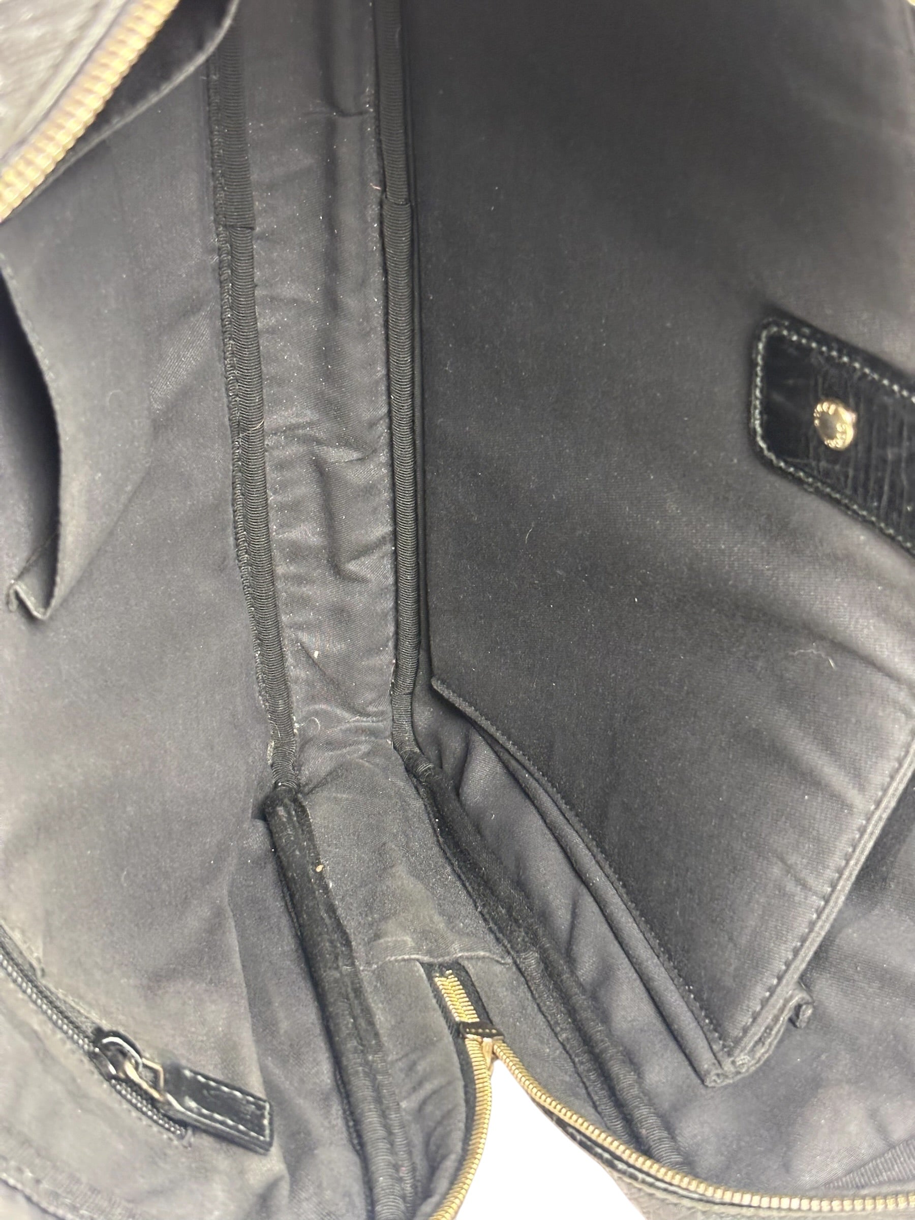 Gucci Black Leather Diamante Briefcase