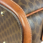 Celine Vintage Macadam Print Bowler Top Handle Bag