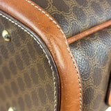 Celine Vintage Macadam Print Bowler Top Handle Bag