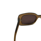 Gucci Translucent Grey Rectangular-Framed Sunglasses