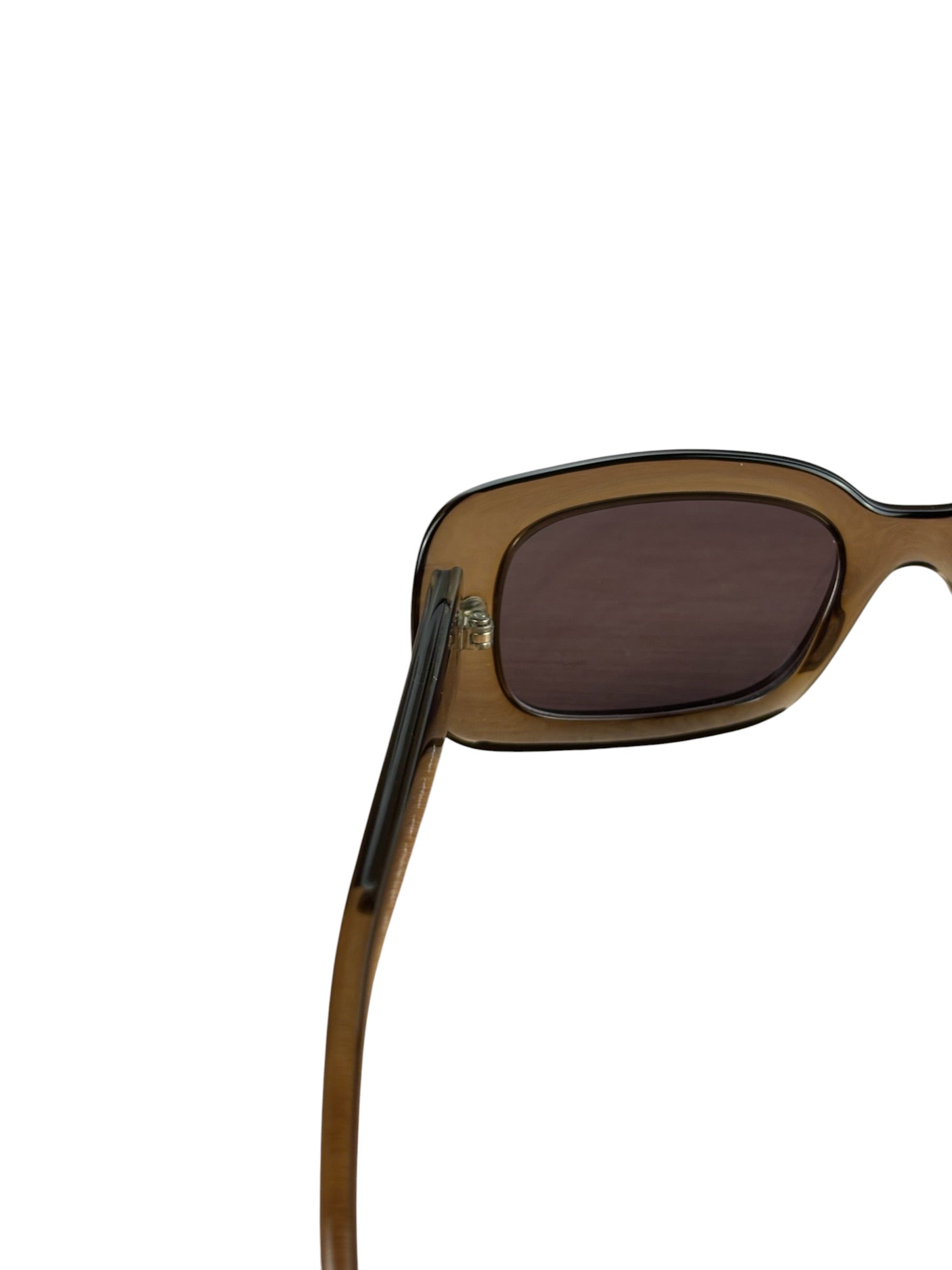 Gucci Translucent Grey Rectangular-Framed Sunglasses