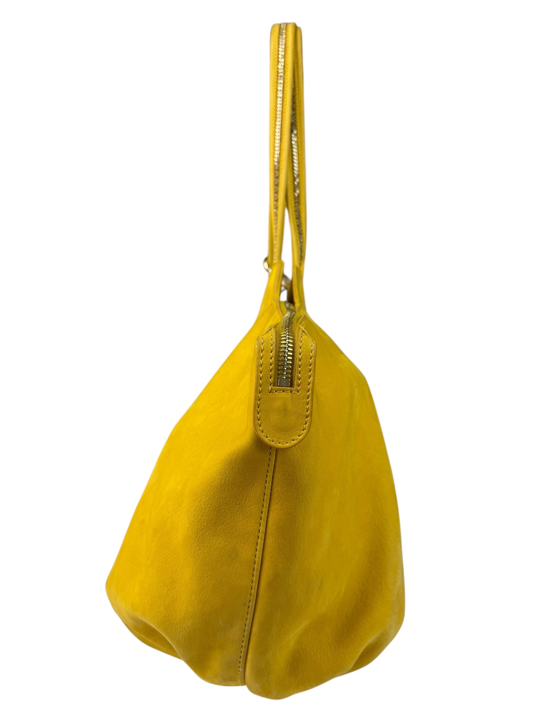 Fendi Yellow Leather Shoulder Bag