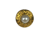 Chanel Vintage Pearl Round Gold-Tone Clip-On Earning