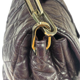 Christian Dior Purple Quilted Leather Flap Bag