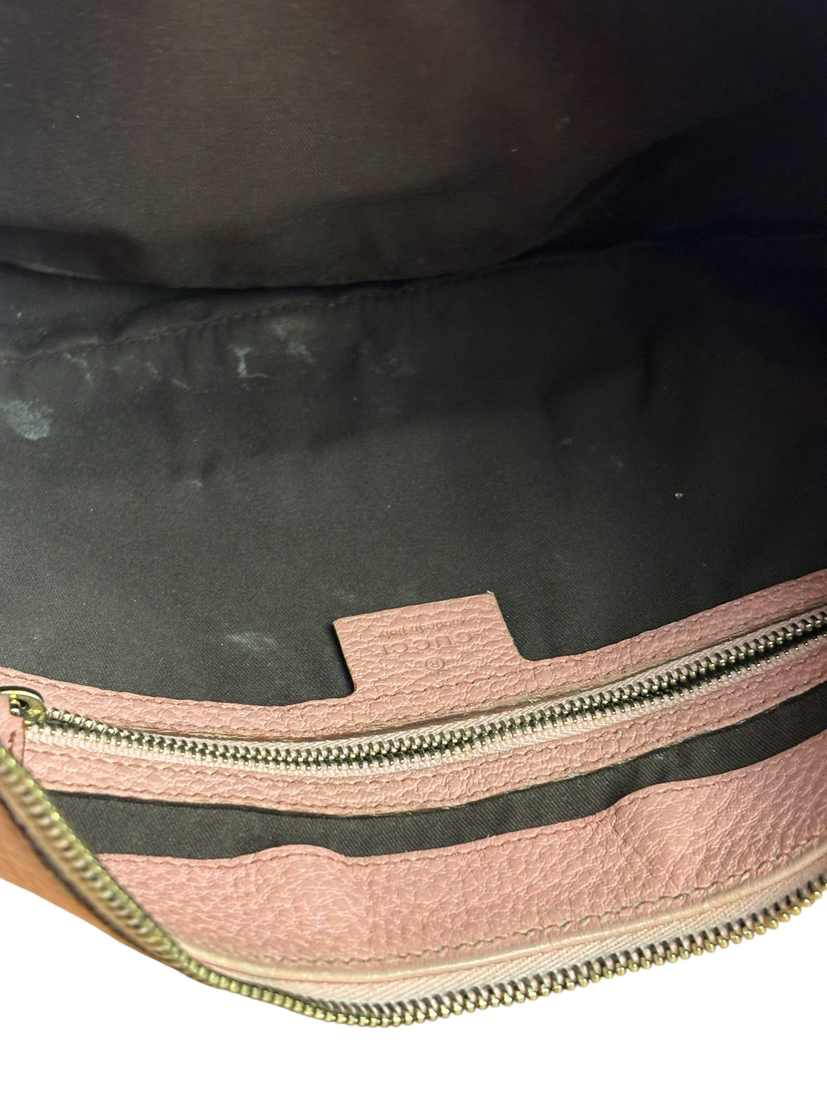 Gucci Pink Pebbled Leather Bamboo Ring Medium Hobo Bag