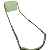 Chanel Green Quilted Leather 19 Flap Chain Card Holder 2021