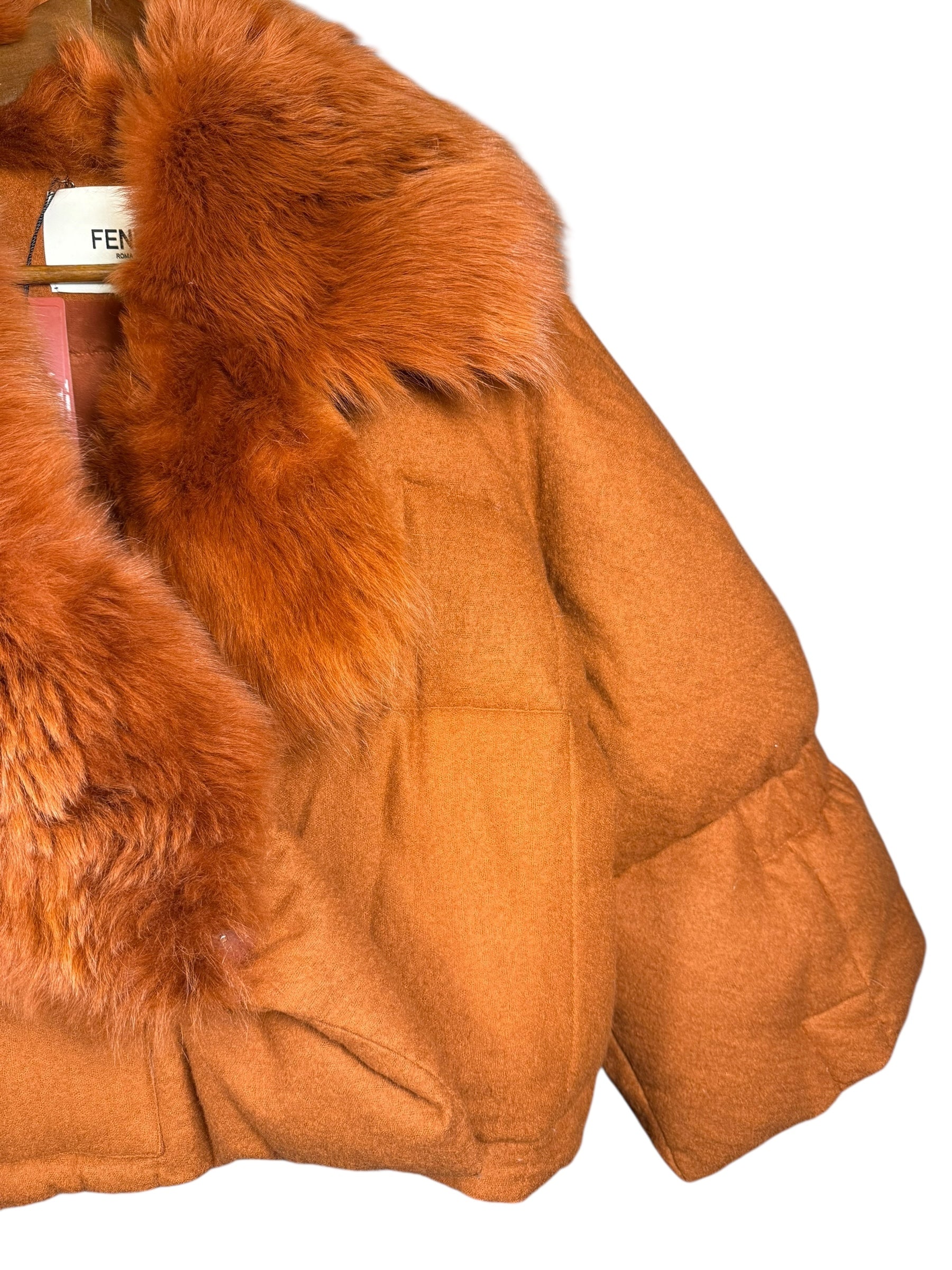 Fendi Vintage Wool/Fur Quilted Coat