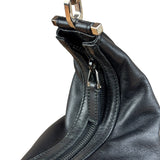Gucci Black Leather Chain Hobo Bag