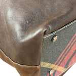 Vivienne Westwood Brown Leather Tartan Shoulder/Tote Bag