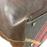 Vivienne Westwood Brown Leather Tartan Shoulder/Tote Bag