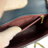 Chanel Quilted Mini Two-Tone Blue Day Flap Bag 2017