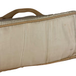 Prada Vintage Beige Nylon/Leather Logo Handbag