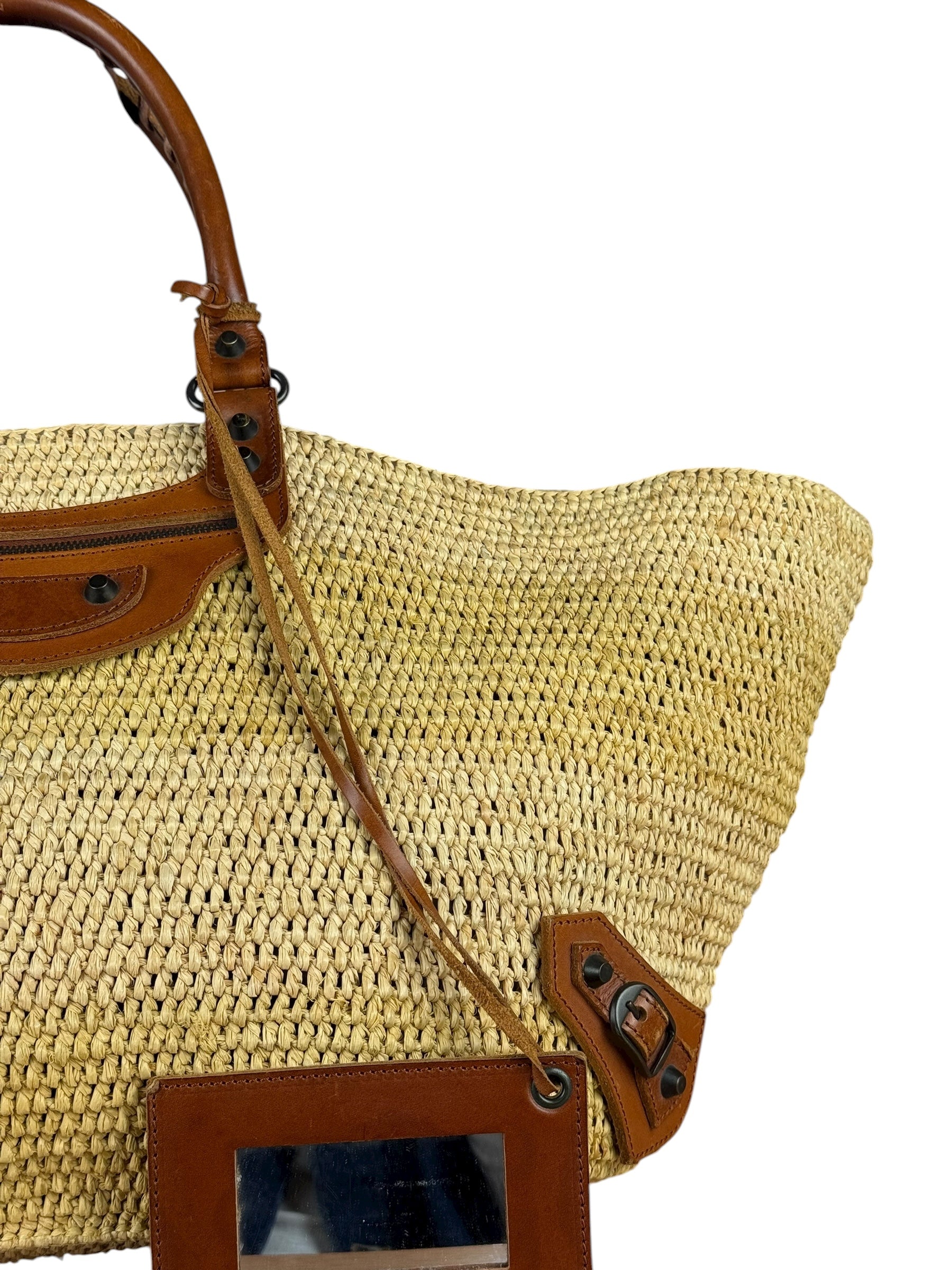 Balenciaga Wicker Tote Bag