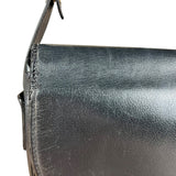 Dior Black Leather Vintage Flap Shoulder Bag