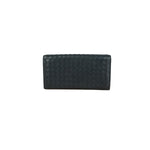 Bottega Veneta Navy Blue Intrecciato Long Wallet