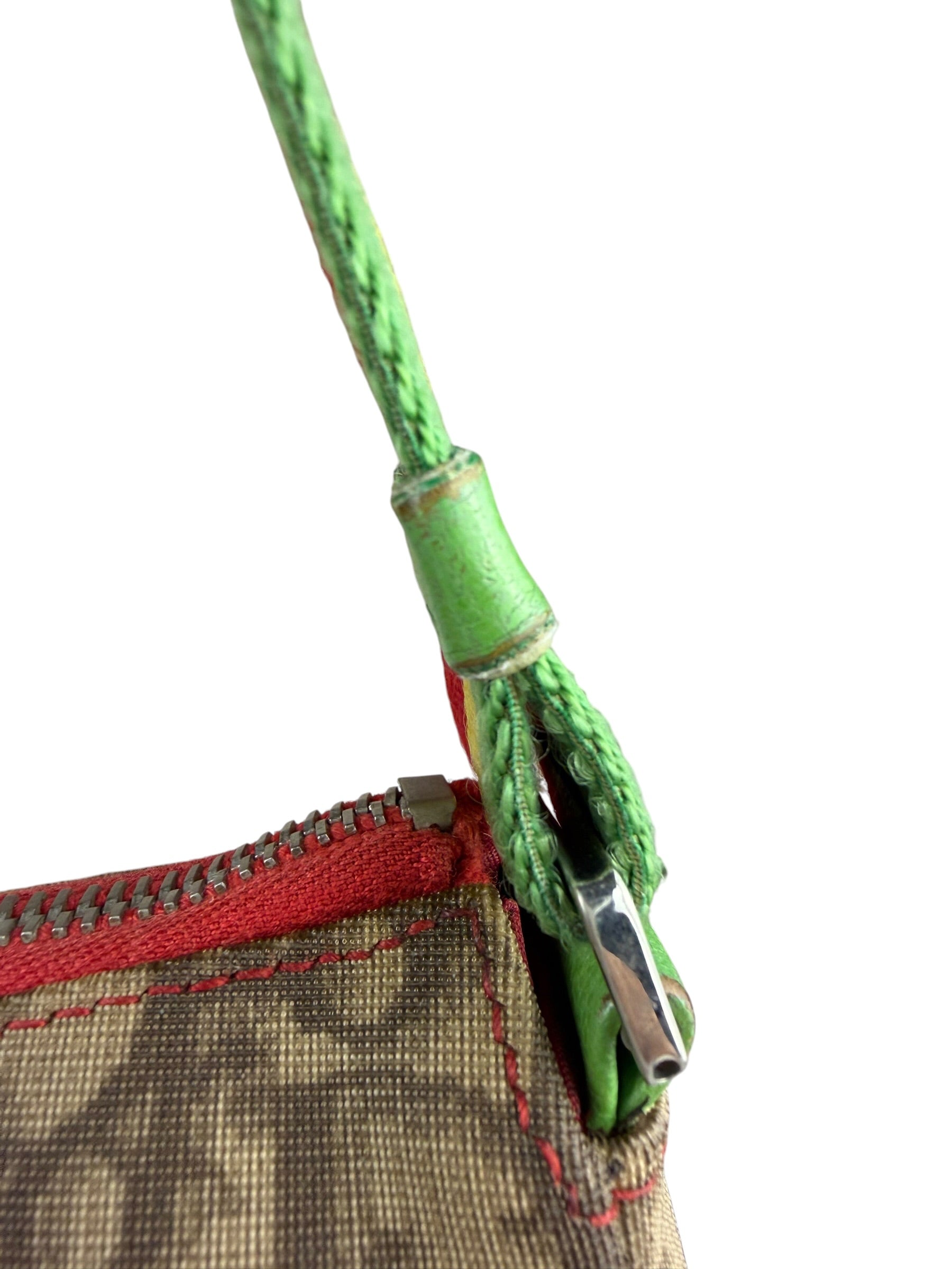 Christian Dior Vintage Monogram Rasta Trotter Messenger Bag