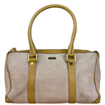 Gucci Vintage Pink Suede Mini Boston Handbag