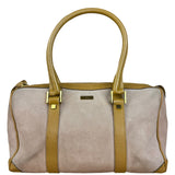Gucci Vintage Pink Suede Mini Boston Handbag