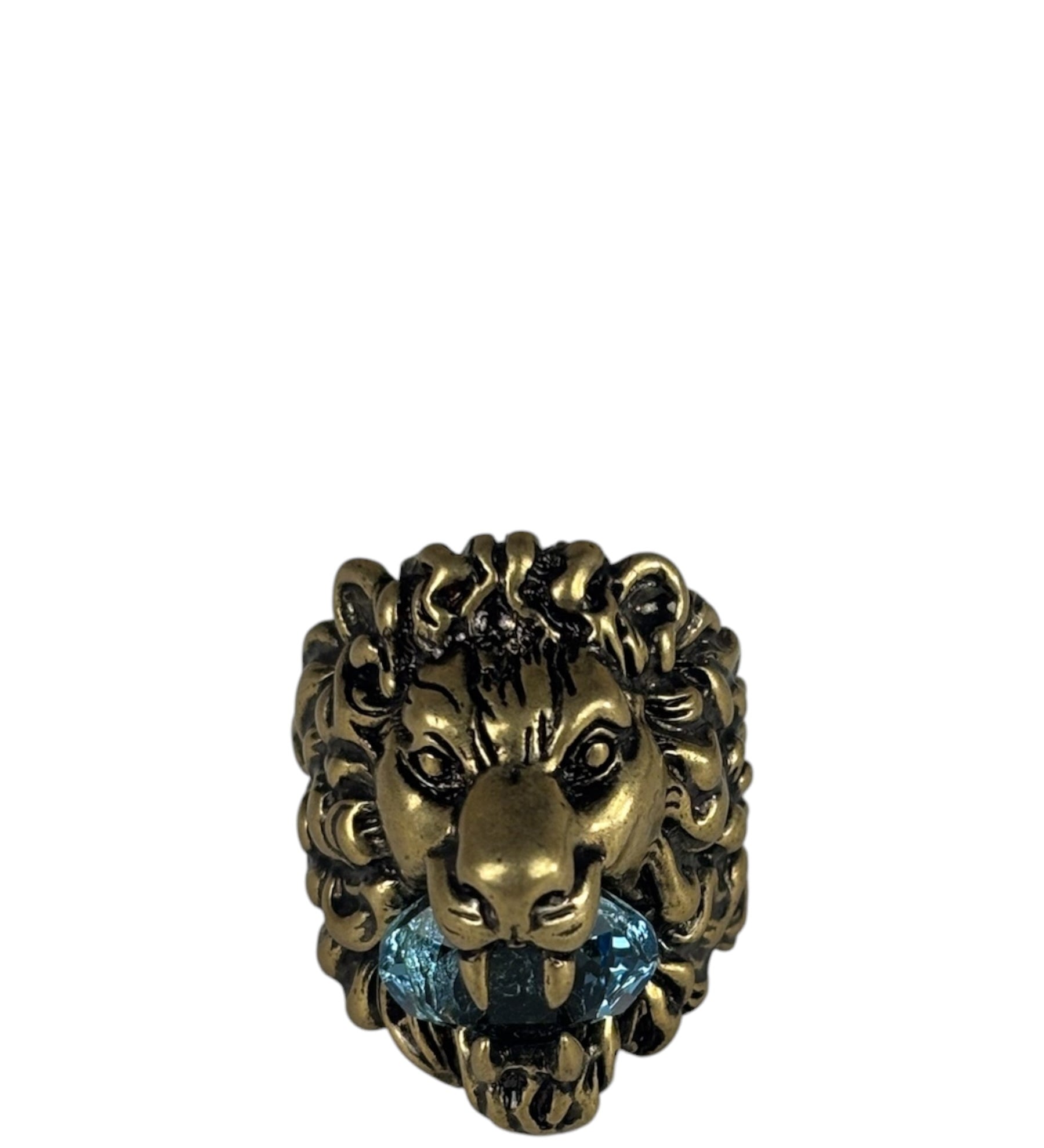 Gucci Crystal Lion Head Ring