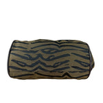 Fendi Vintage Tiger Print Canvas Bowler Bag