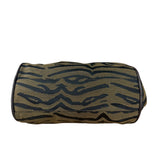 Fendi Vintage Tiger Print Canvas Bowler Bag