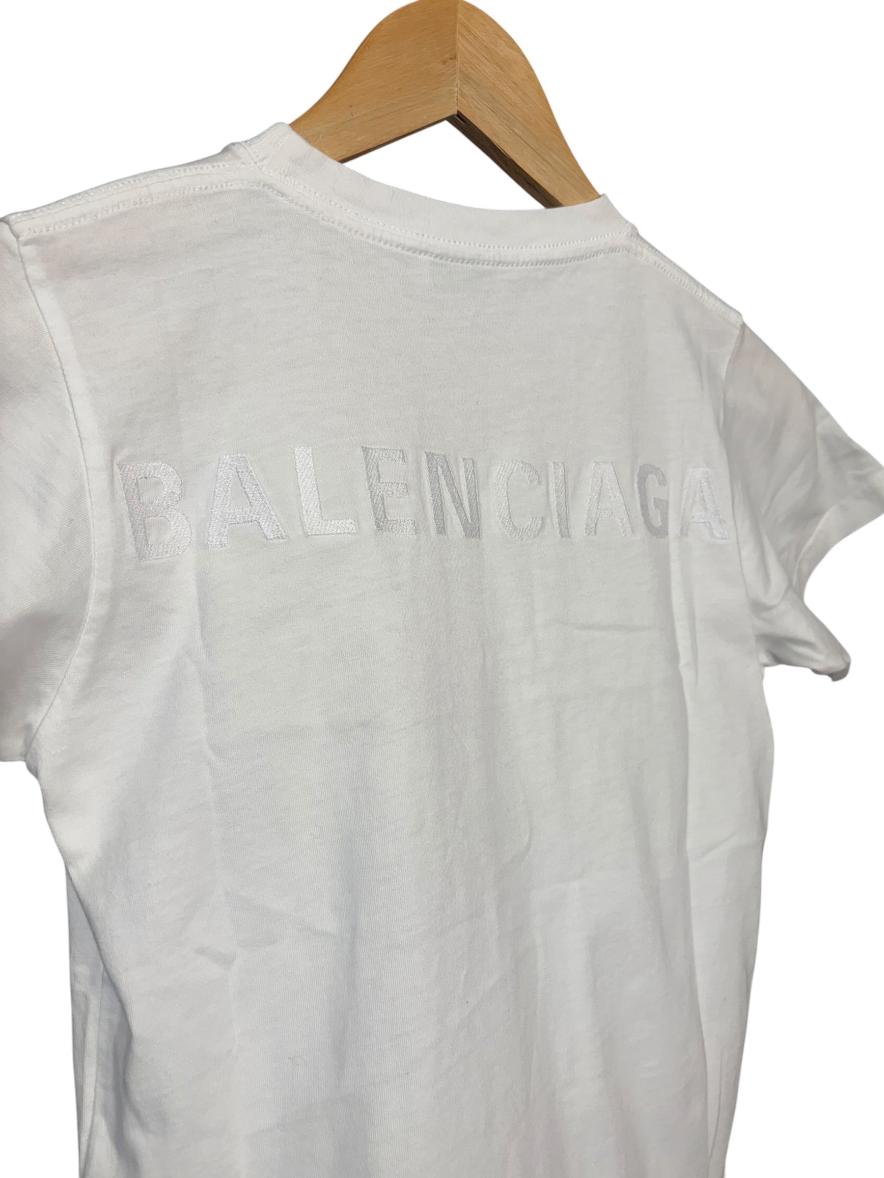 Balenciaga White Logo T-Shirt