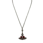 Vivienne Westwood Orb Red Diamante Heart Pendant Necklace