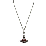 Vivienne Westwood Orb Red Diamante Heart Pendant Necklace