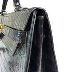 Hermes 1985 Black Crocodile Kelly 35