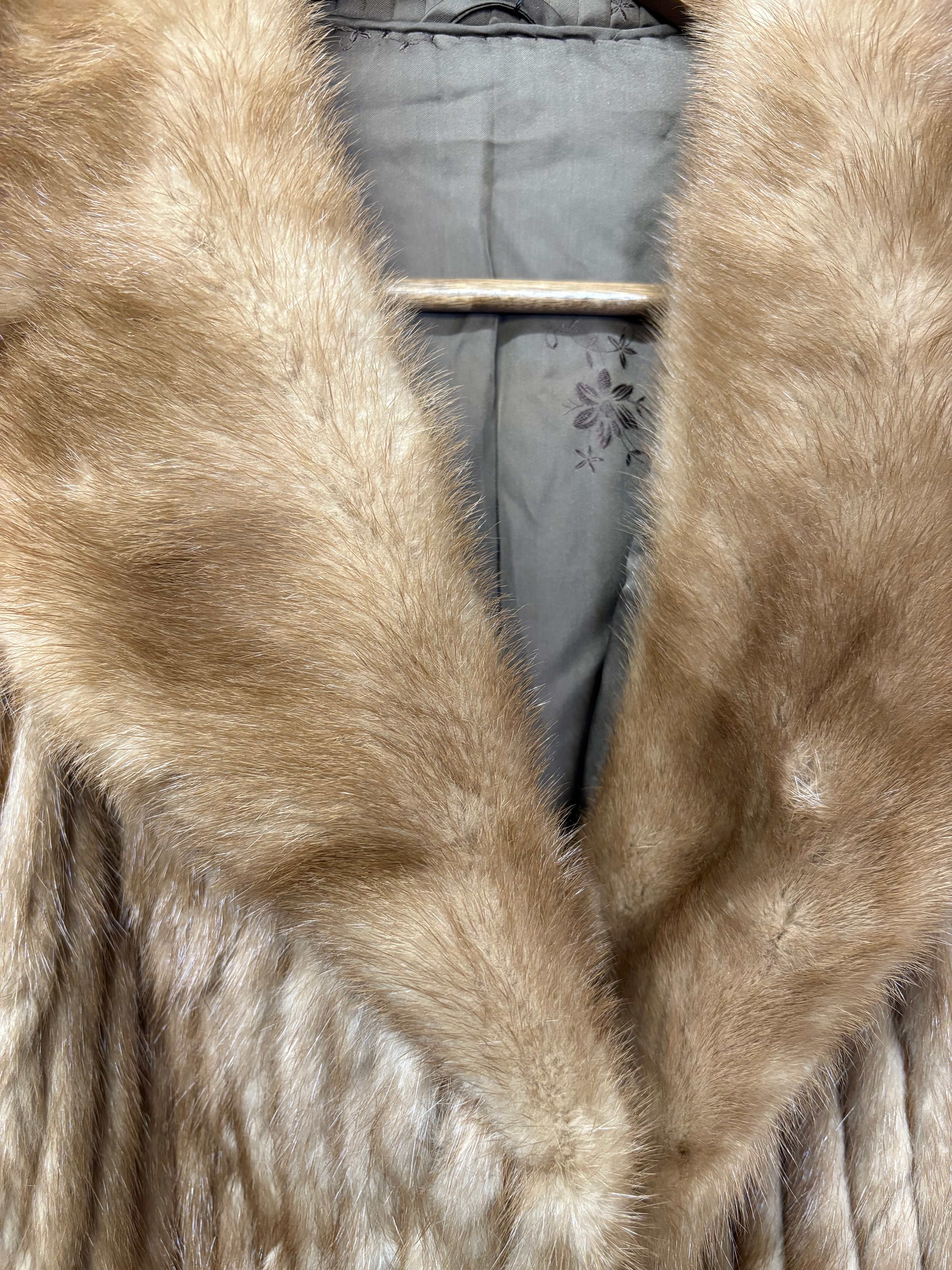 Vintage Light Brown Mink Fur Coat