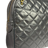 Chanel Black Quilted Lambskin Camera Bag 1989