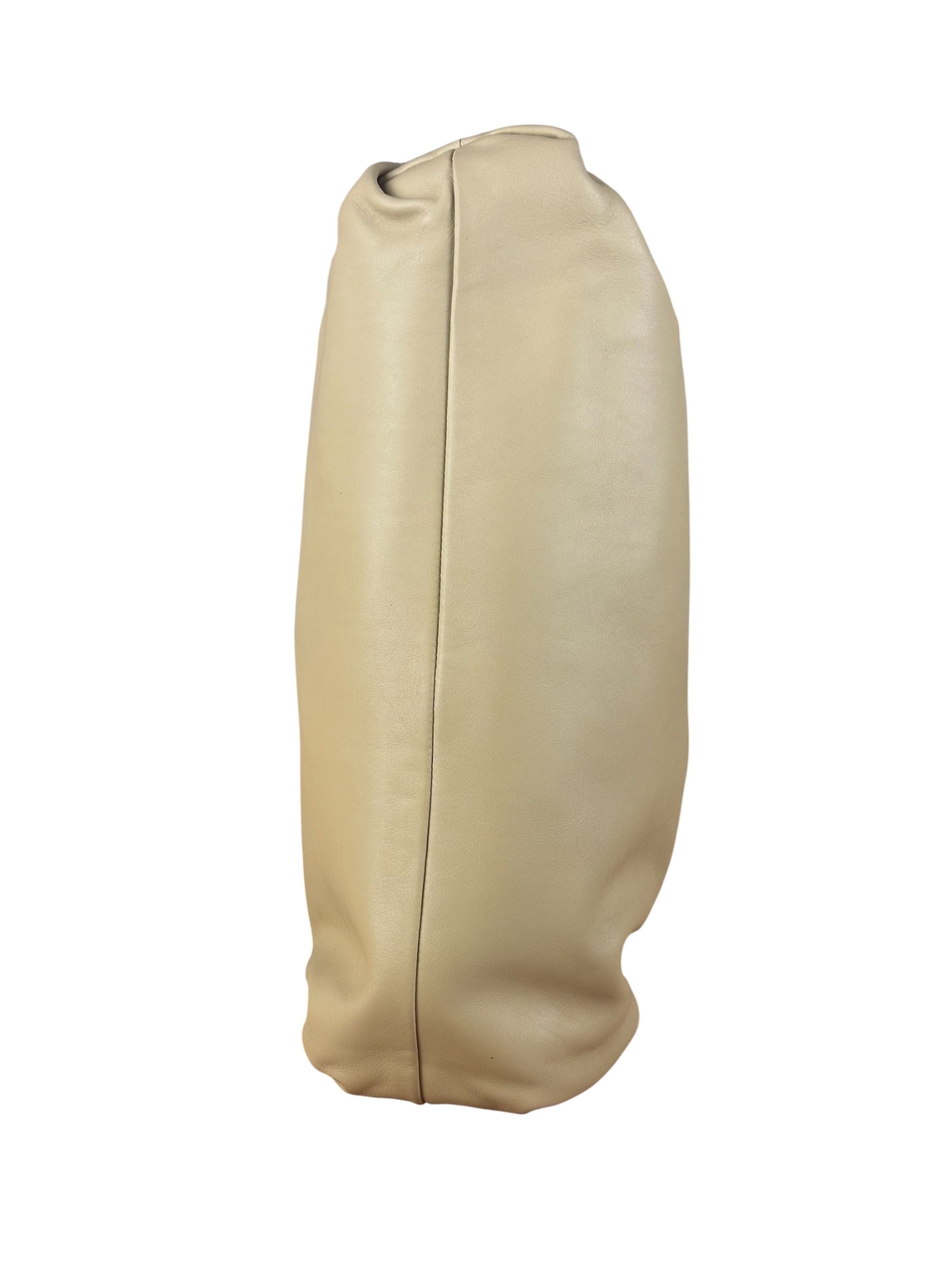 Bottega Veneta Beige Leather Pouch Clutch