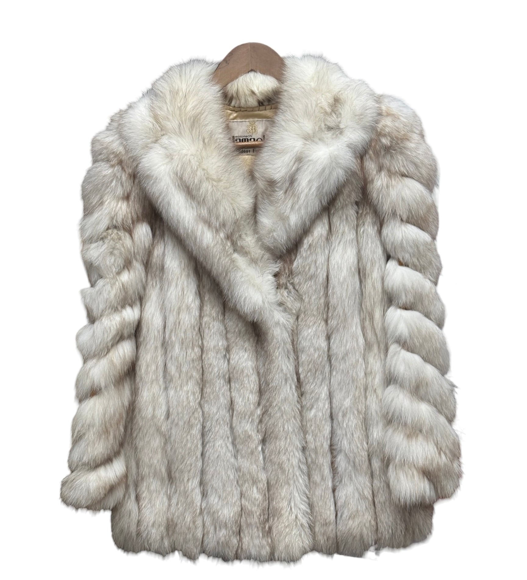 Motomachi Yamaoka Leather Trim Fox Fur Coat