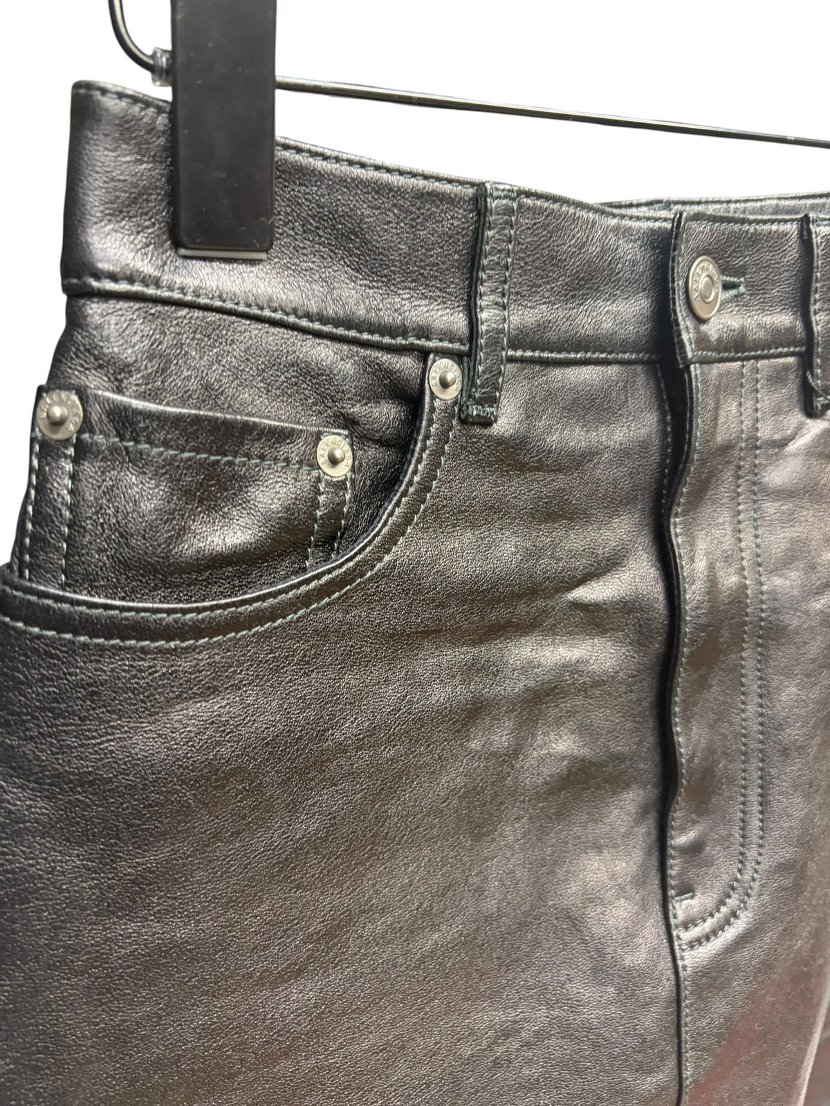 Balenciaga Black Leather Mini Skirt