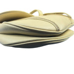 Christian Dior Cream Leather Saddle Shoulder Bag