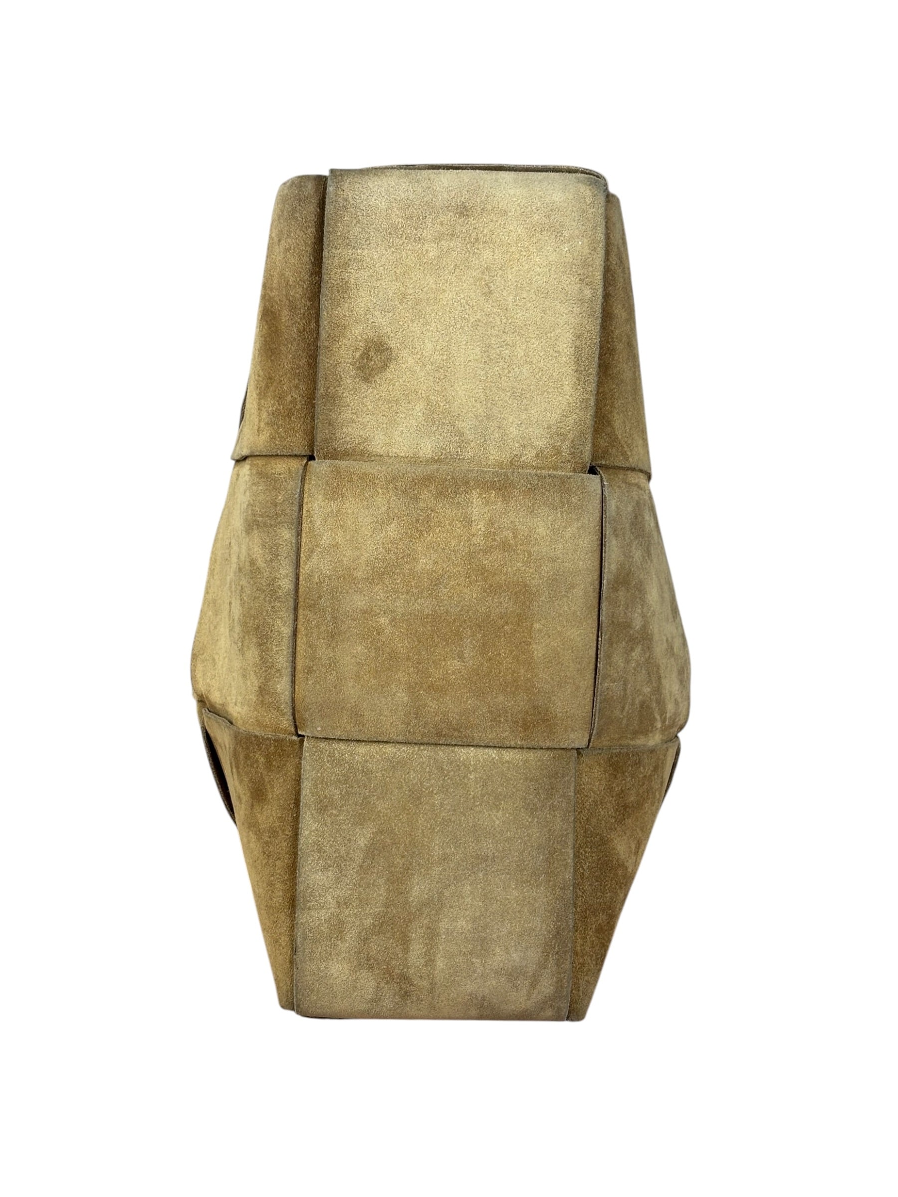 Bottega Veneta Brown Suede Maxi Intrecciato Arco Tote