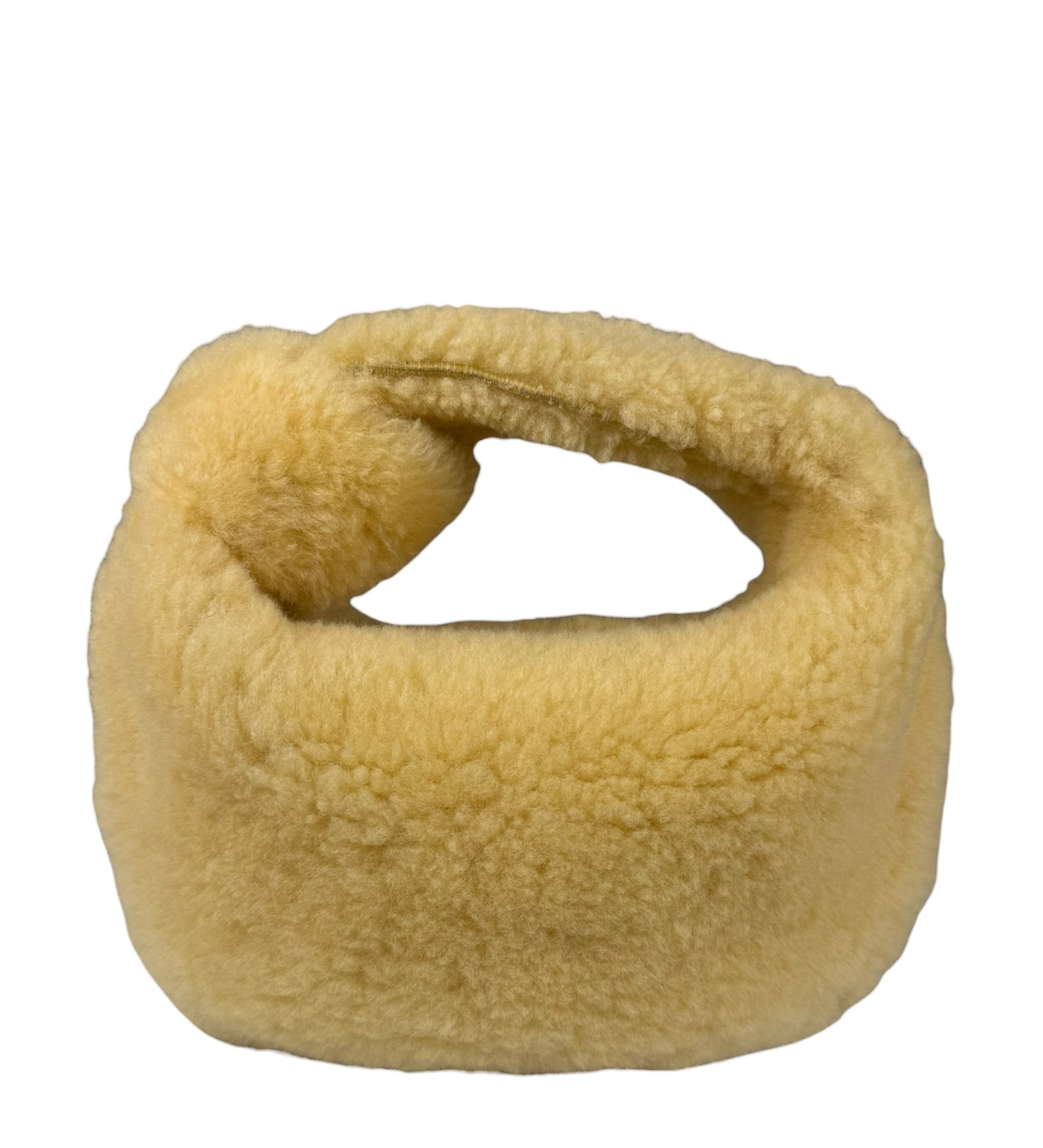 Bottega Veneta Yellow Shearling Mini Jodie Bag
