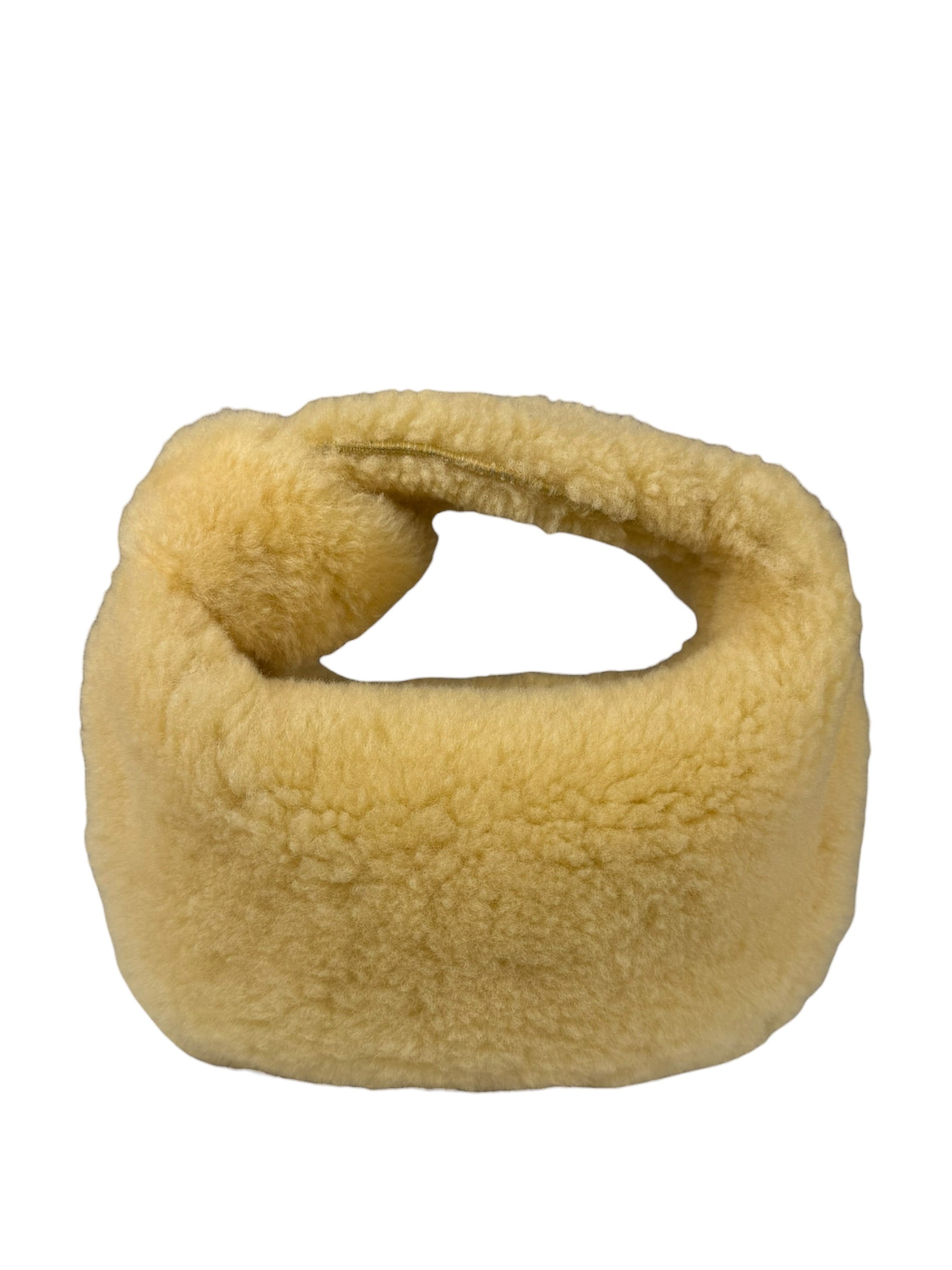 Bottega Veneta Yellow Shearling Mini Jodie Bag