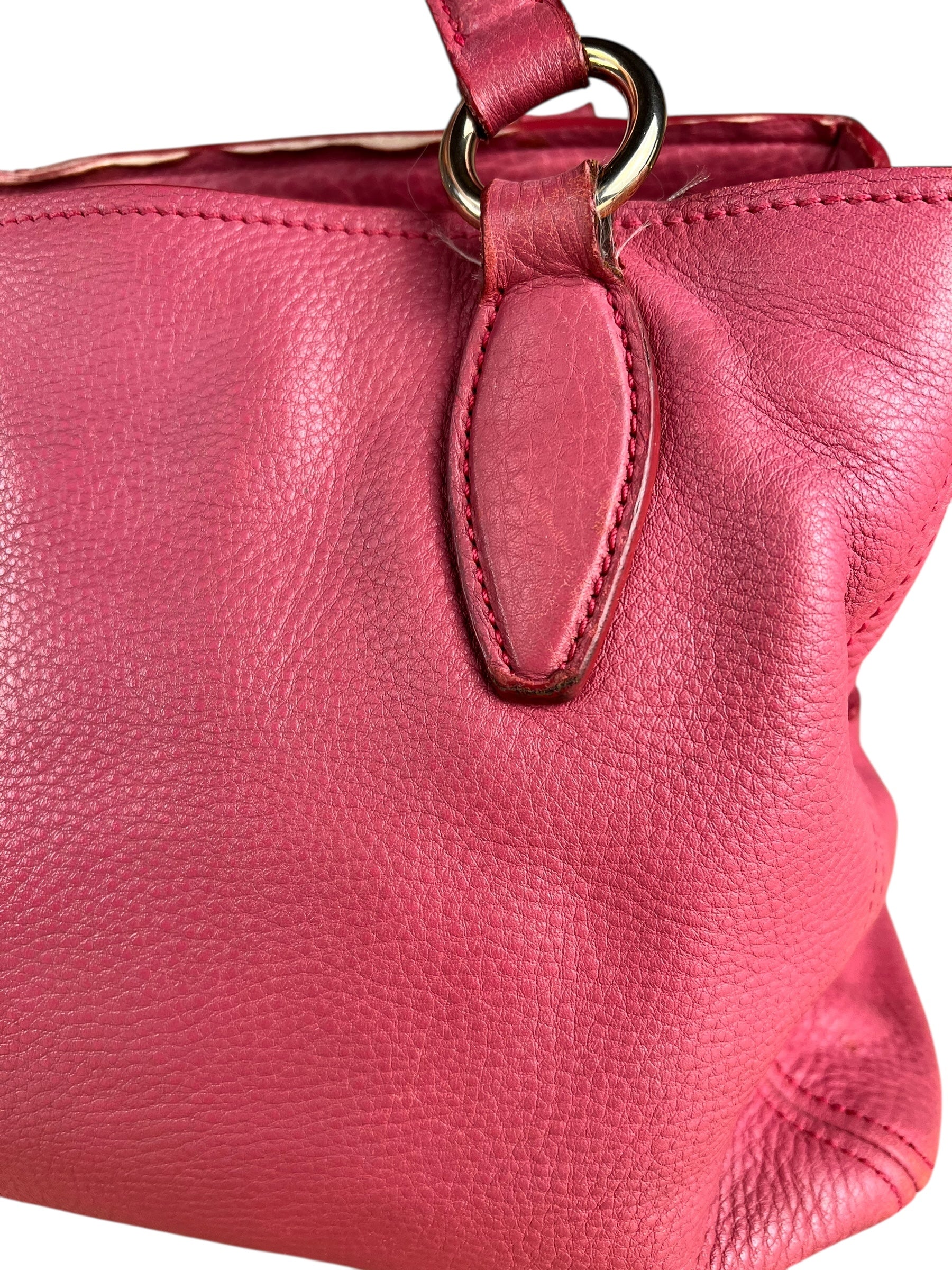 Miu Miu Pink Leather 2Way Tote Bag