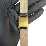 Cartier Tank White Roman Dial Black Strap 1970's