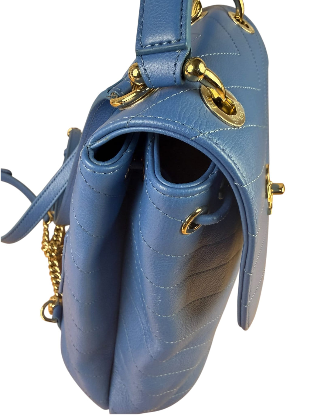 Chanel Blue Leather Chevron Urban Sprit Bag-pack