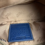 Coach Leather Shoulder Bag Navy/White