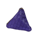 Bottega Veneta Purple Leather Nano Pyramid Pouch